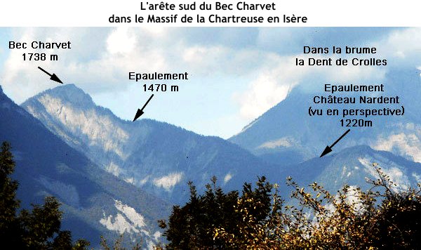 L'arête sud du Bec Charvet dans le Massif de la Chartreuse en Isère