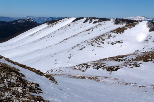 Le versant ouest de la Crête des Gagères dans le Vercors